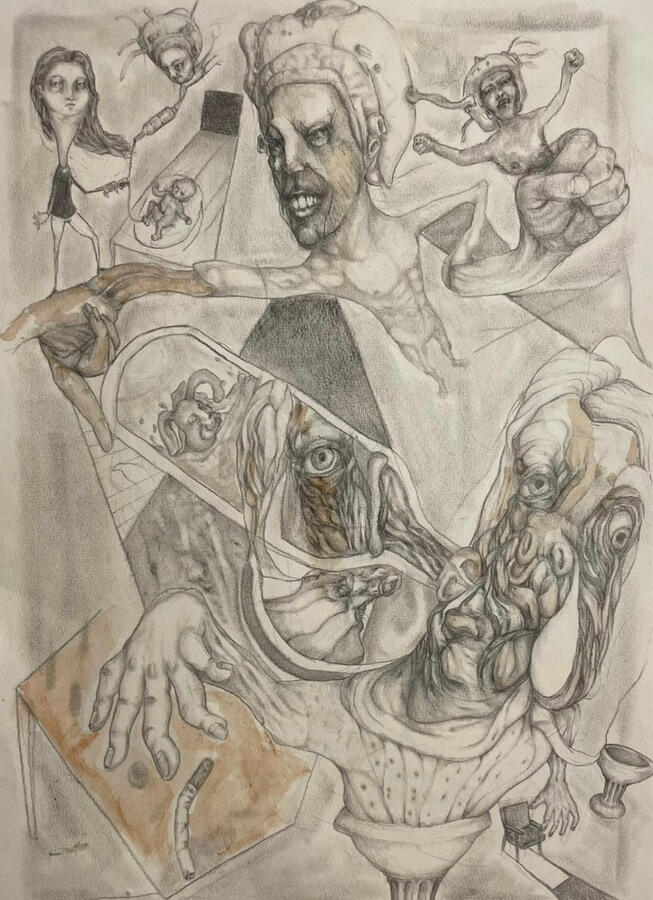 pencil on paper